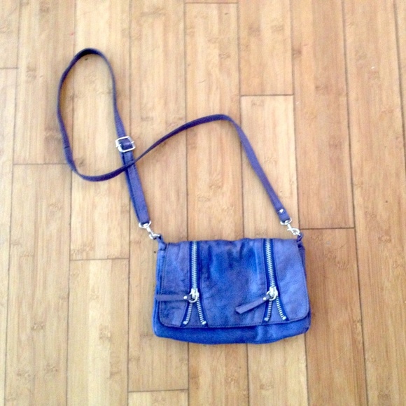 Linea Pelle Purple Leather Purse - Picture 1 of 4